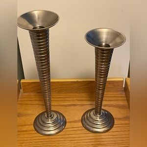 Pewter Candle Holders